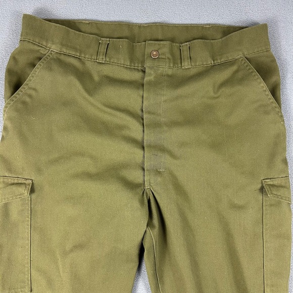Boy Scouts‎ of America Pants Mens 36x28 Uniform Green Cargo Vintage BSOA - Picture 3 of 9